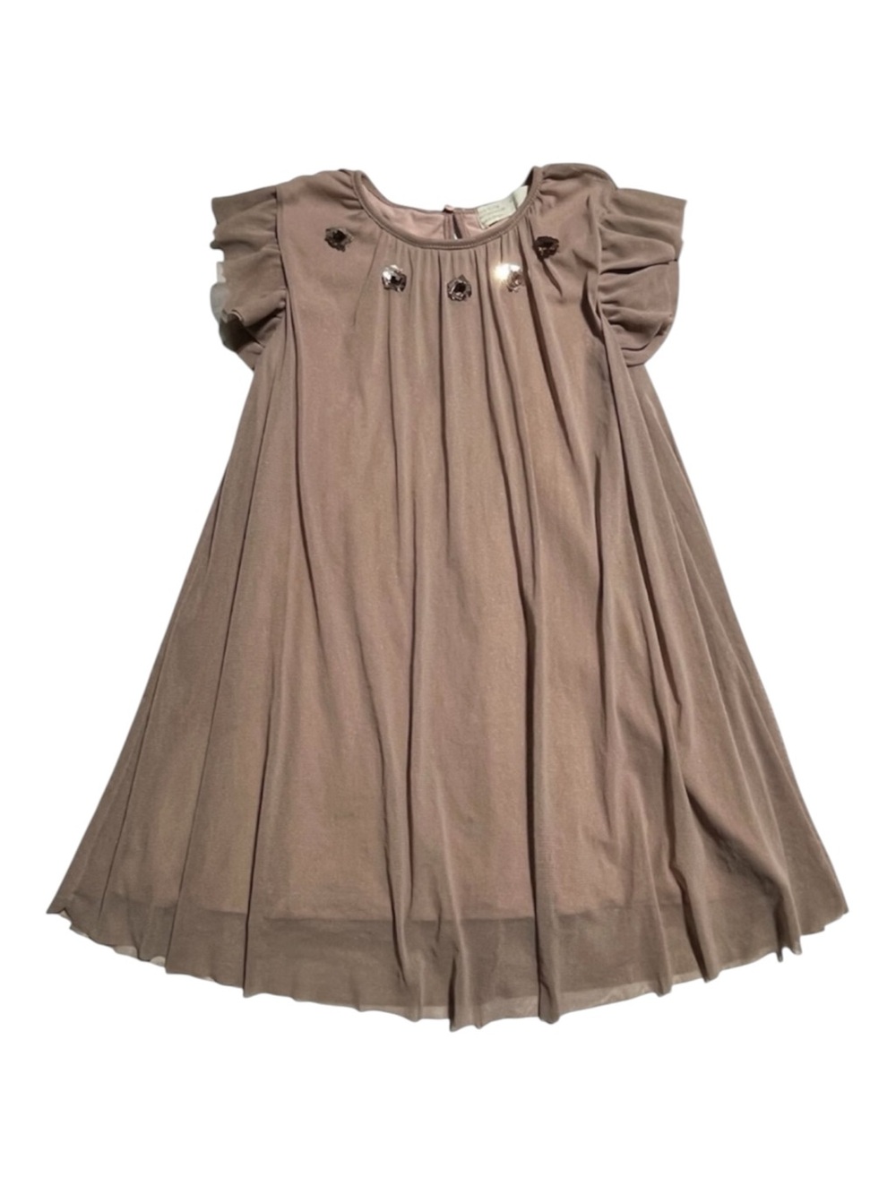 Zara glitter tulle sequin shift dress 7 years